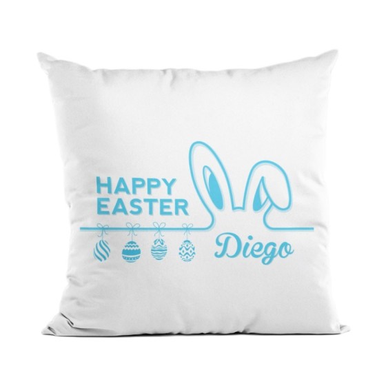 Cuscino personalizzato con nome happy easter Pasqua