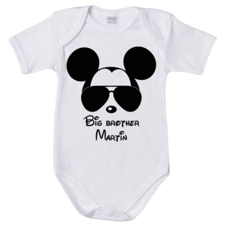 Body neonato personalizzato con nome big brother mickey