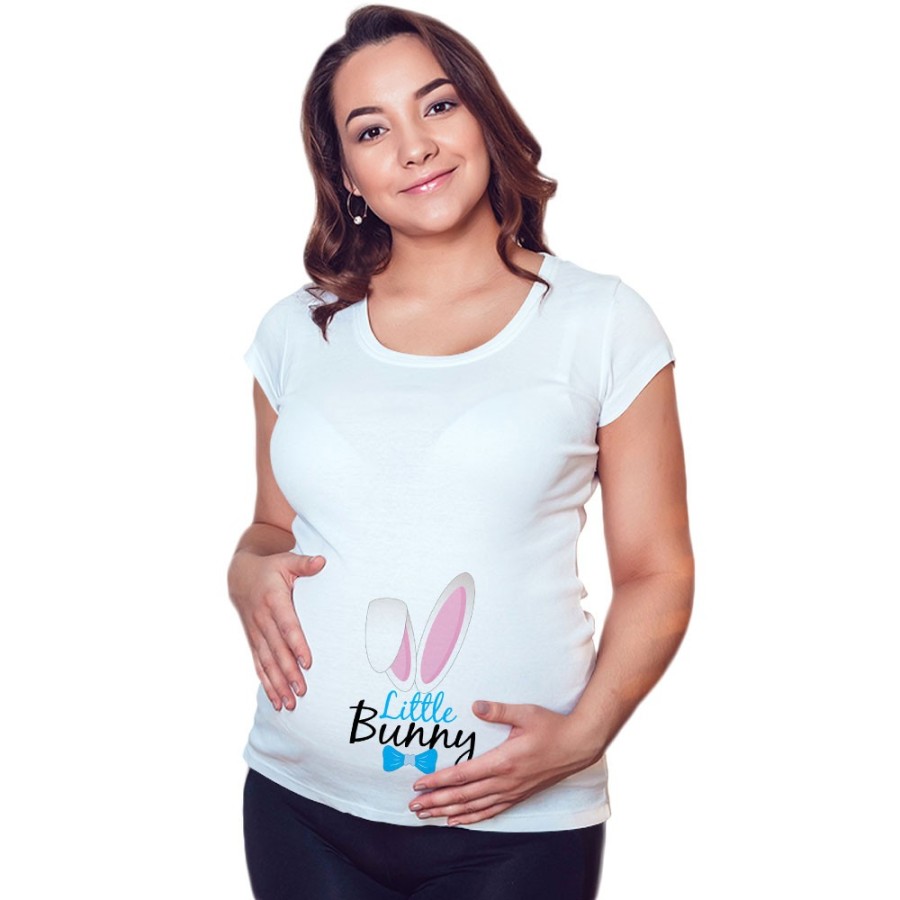 Maglia premaman personalizzabile little bunny Pasqua