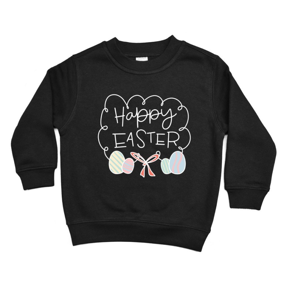 Felpa bambino happy easter con uova Pasqua