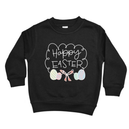 Felpa bambino happy easter con uova Pasqua