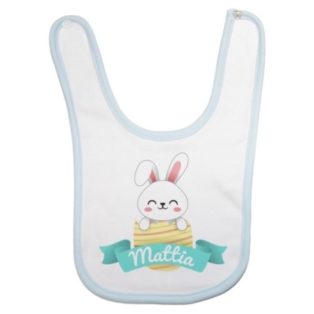 Bavaglino neonato personalizzato con nome coniglietto che...
