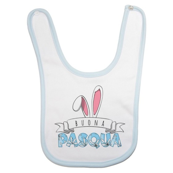 Bavaglino neonato buona pasqua con orecchie da coniglio Pasqua