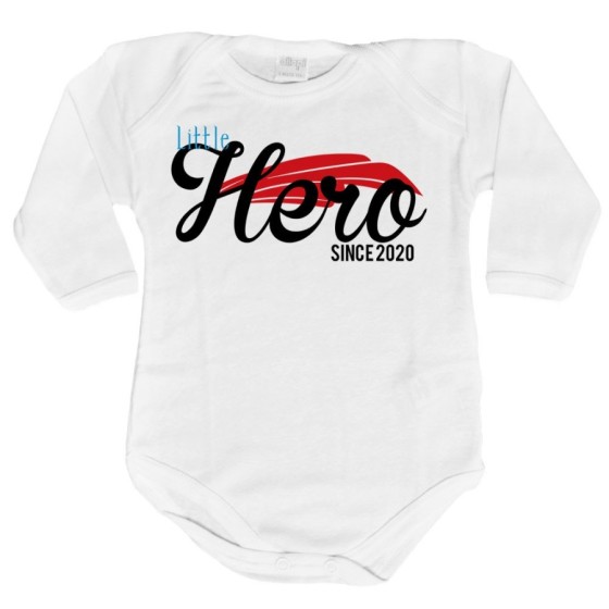 Body neonato personalizzato con anno little hero since Per la famiglia