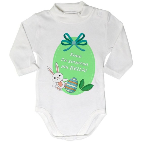 Body lupetto neonato sono la sorpresa più bella Pasqua