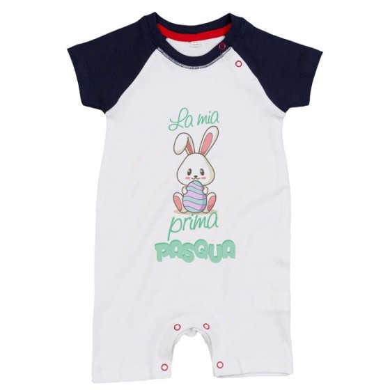 Pagliaccetto neonato personalizzabile con nome la mia prima pasqua coniglietto tenero Pasqua