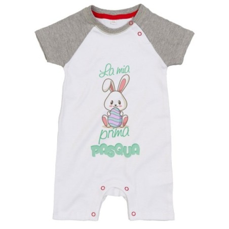 Pagliaccetto neonato personalizzabile con nome la mia prima pasqua coniglietto tenero Pasqua