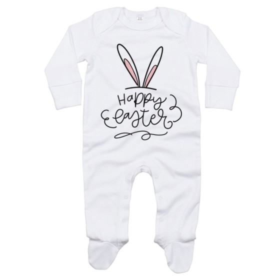 Tutina neonato happy easter orecchie di coniglio Pasqua