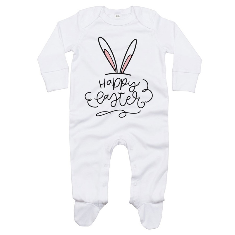 Tutina neonato happy easter orecchie di coniglio Pasqua