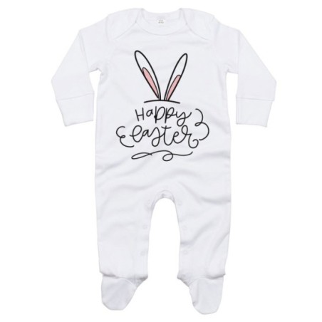 Tutina neonato happy easter orecchie di coniglio