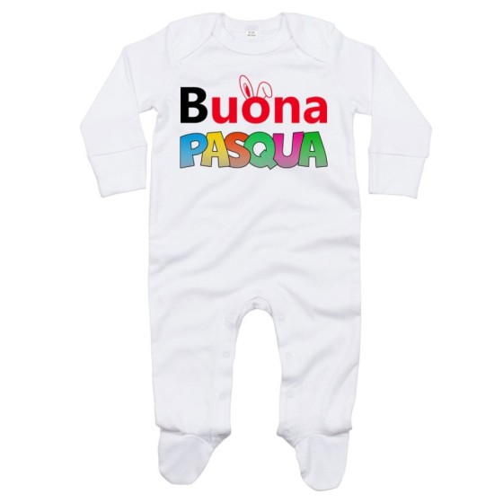 Tutina neonato buona pasqua colorata  Pasqua