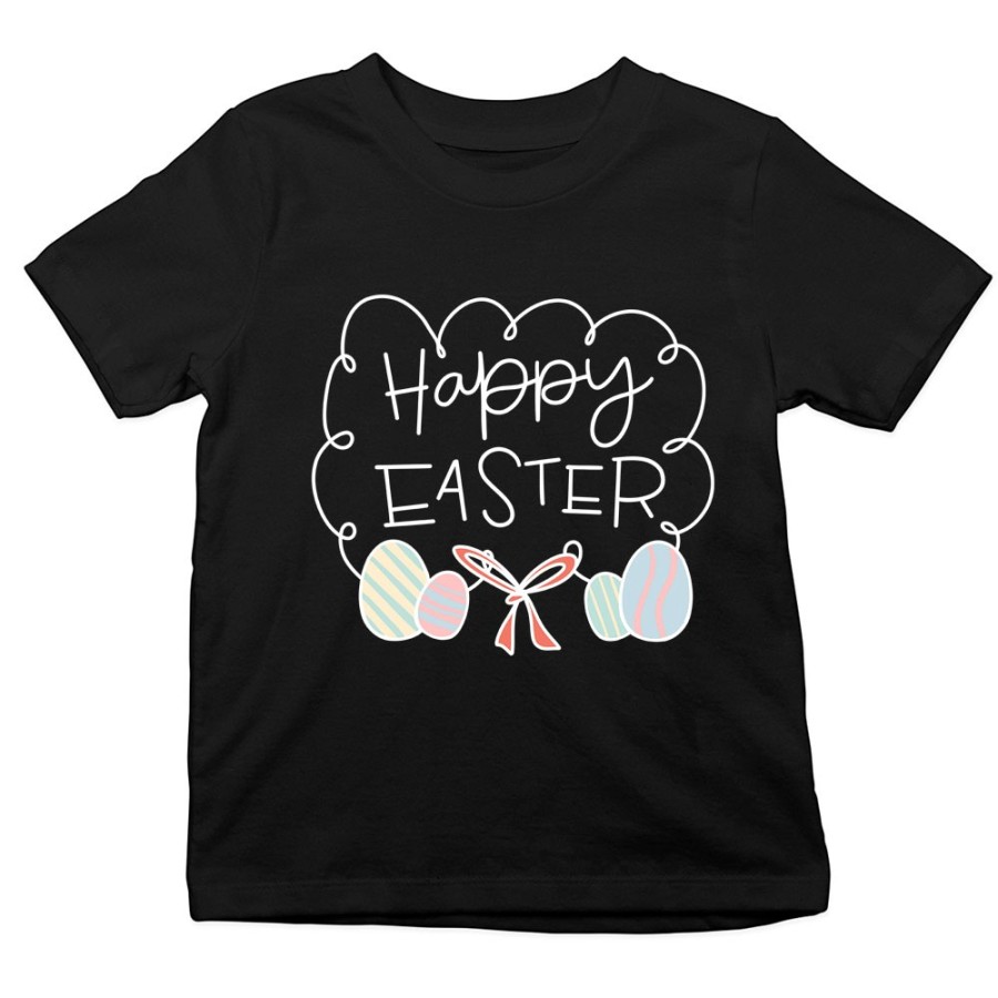 T-shirt bambino happy easter con uova Pasqua