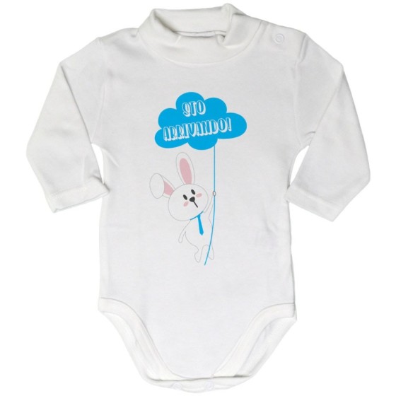 Body lupetto neonato personalizzabile con nome sto arrivando coniglietto sale la fune Pasqua