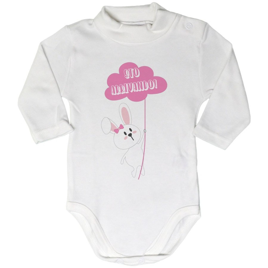 Body lupetto neonato personalizzabile con nome sto arrivando coniglietto sale la fune Pasqua