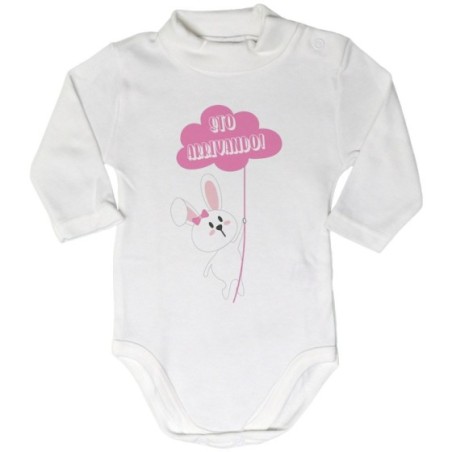 Body lupetto neonato personalizzabile con nome sto arrivando coniglietto sale la fune Pasqua