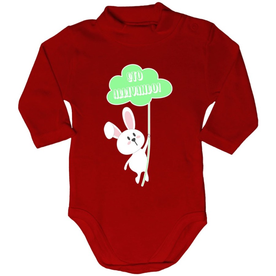 Body lupetto neonato personalizzabile con nome sto arrivando coniglietto sale la fune Pasqua