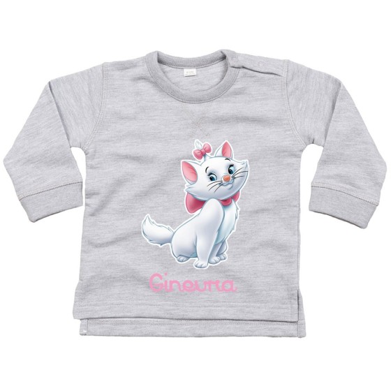 Felpa neonata personalizzata con nome minou Cartoon
