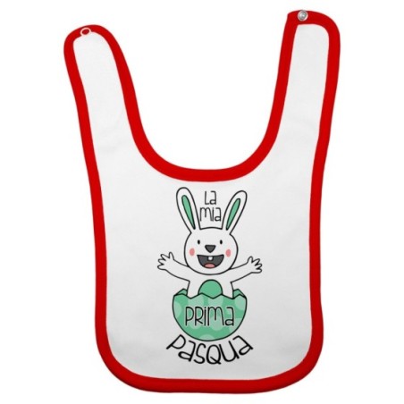 Bavaglino neonato personalizzabile con nome prima pasqua...