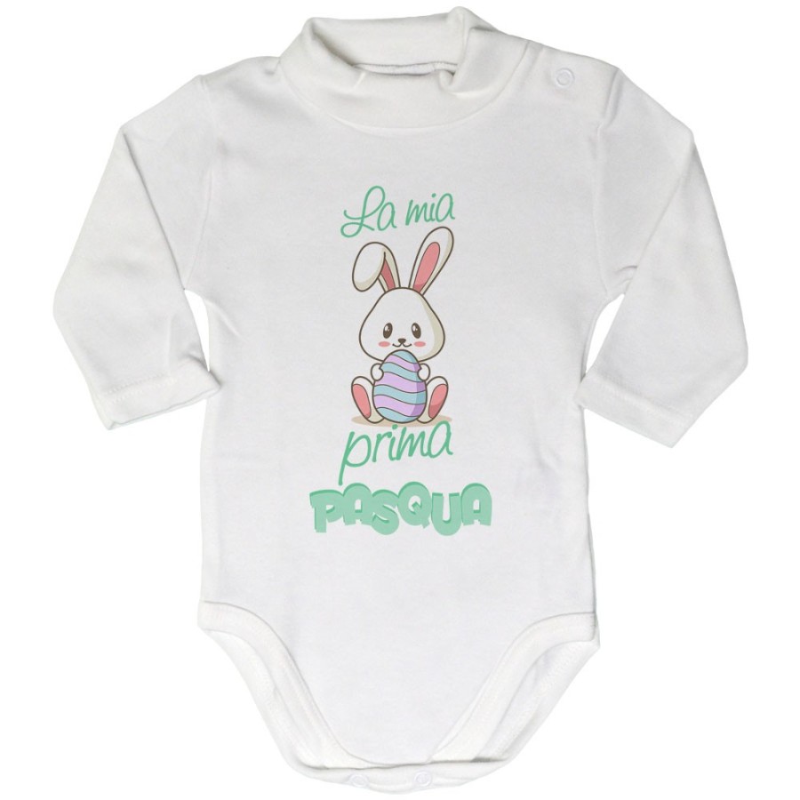 Body lupetto neonato personalizzabile con nome la mia prima pasqua coniglietto tenero Pasqua
