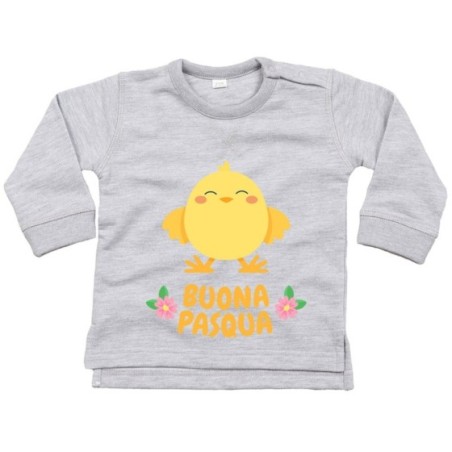 Felpa neonato personalizzabile con nome buona pasqua dal...