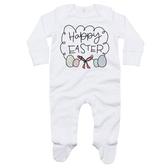Tutina neonato happy easter uova e fiocchi Pasqua