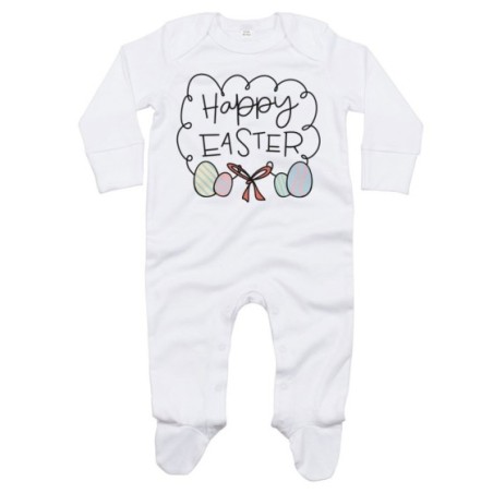 Tutina neonato happy easter uova e fiocchi