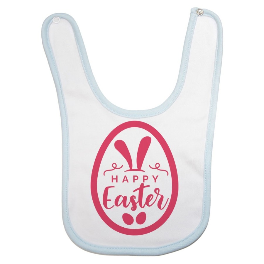 Bavaglino neonato happy easter Pasqua