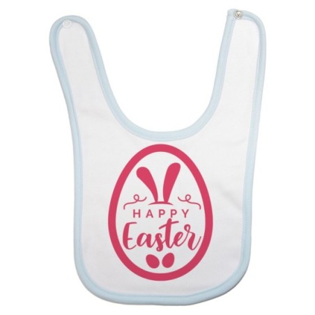 Bavaglino neonato happy easter Pasqua