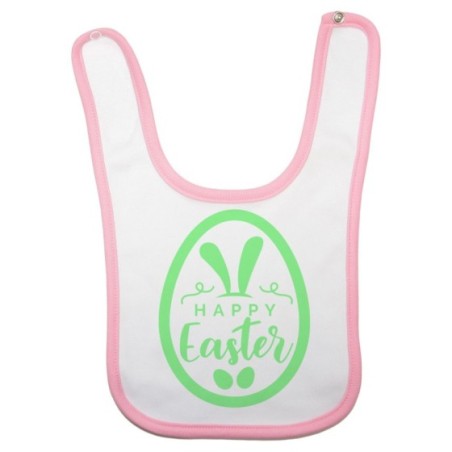 Bavaglino neonato happy easter Pasqua