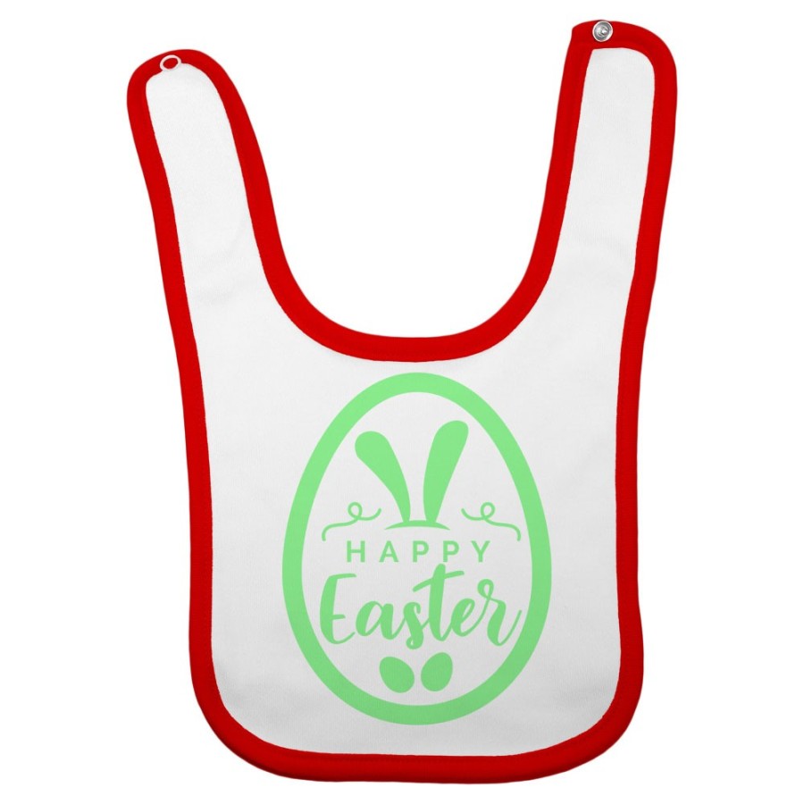Bavaglino neonato happy easter Pasqua