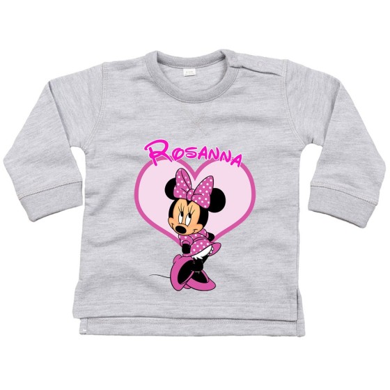 Felpa neonata personalizzata con nome minnie Cartoon