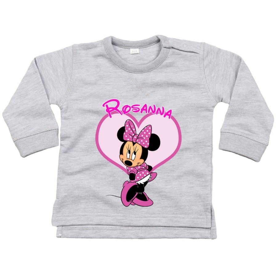 Felpa neonata personalizzata con nome minnie Cartoon