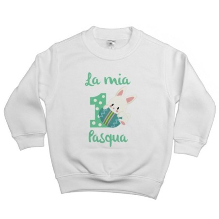 Felpa bambino personalizzabile con nome prima pasqua con...