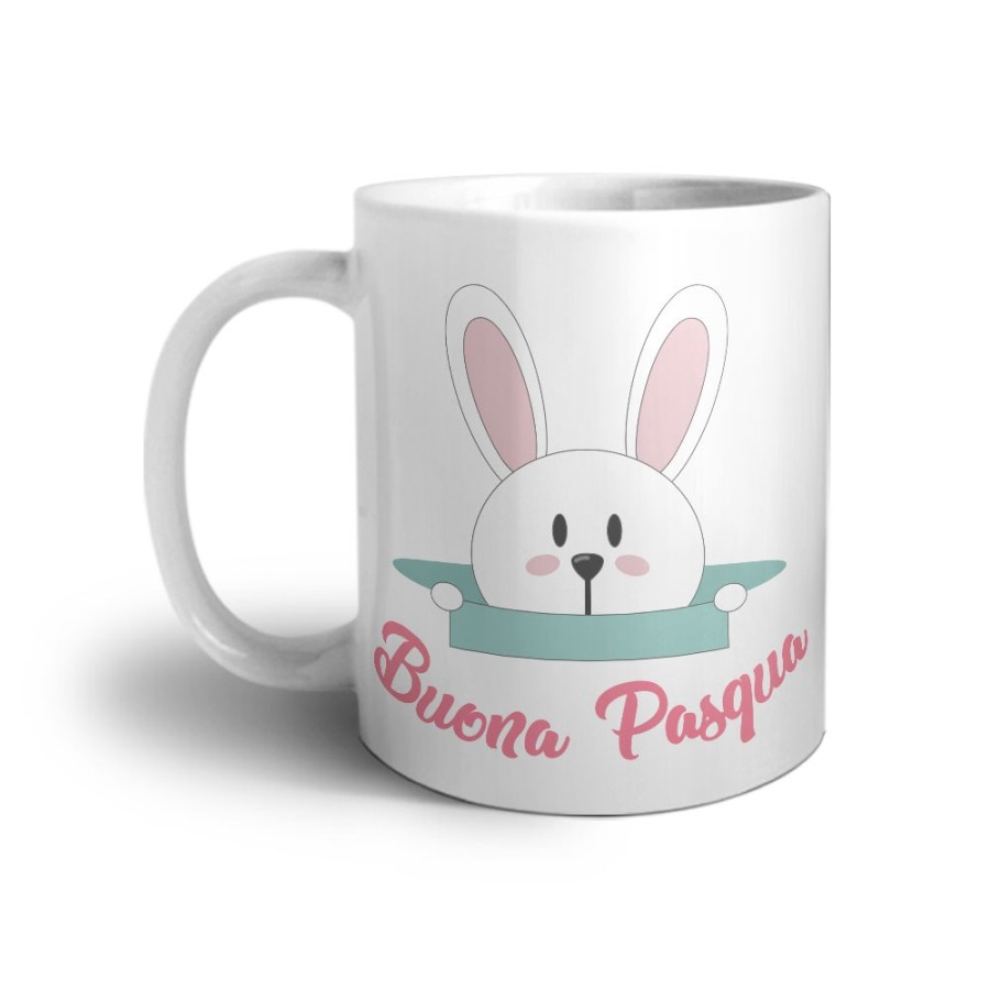 Tazza coniglietto che esce dalla buca buona pasqua Pasqua