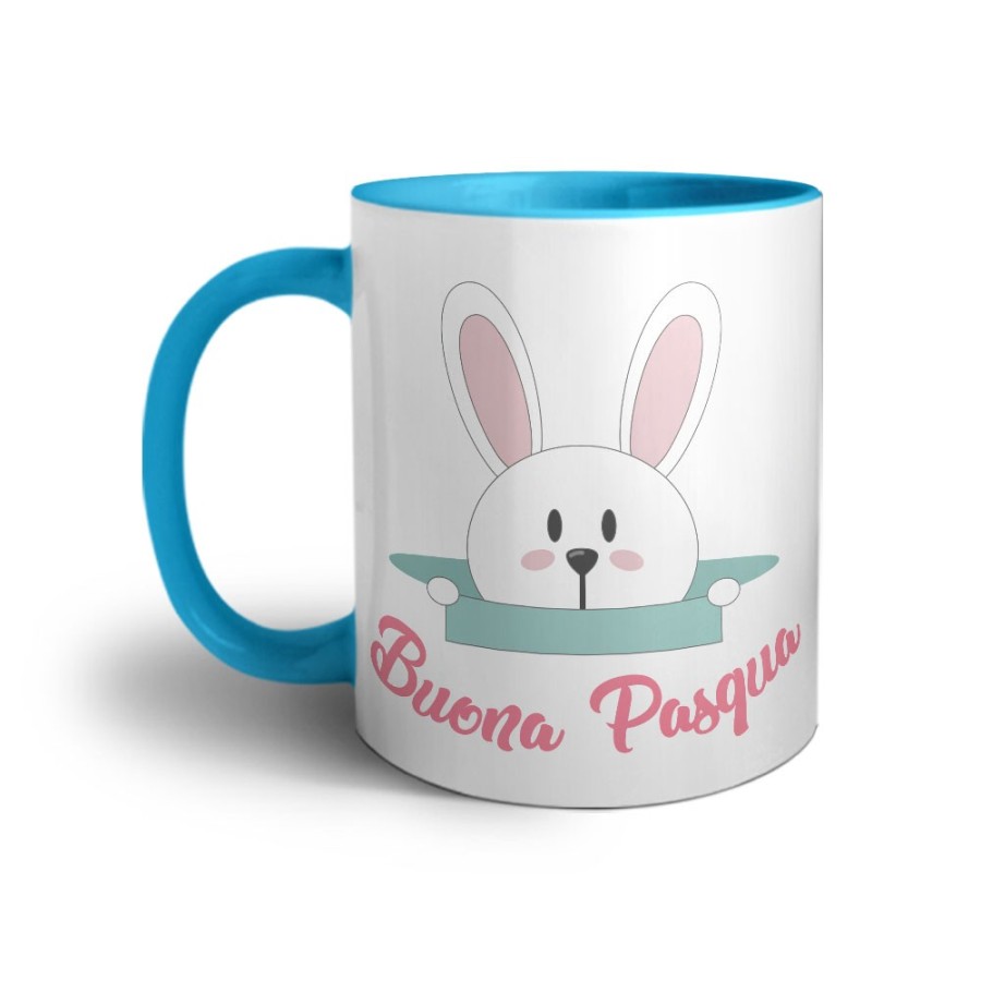 Tazza coniglietto che esce dalla buca buona pasqua Pasqua