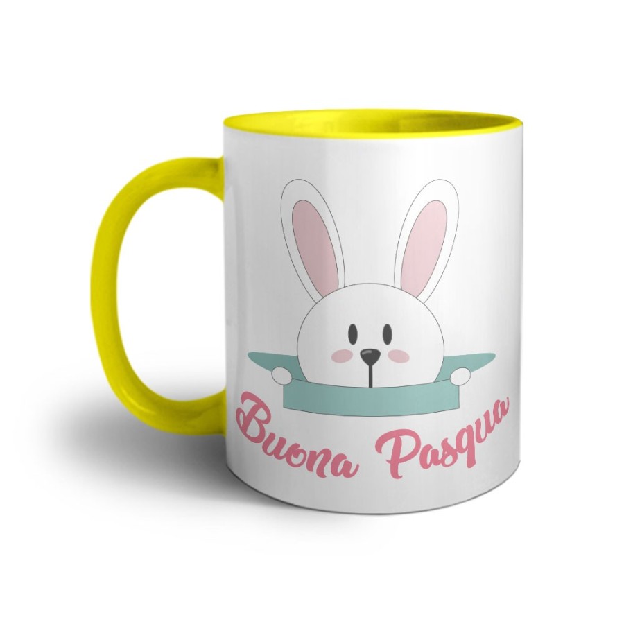 Tazza coniglietto che esce dalla buca buona pasqua Pasqua