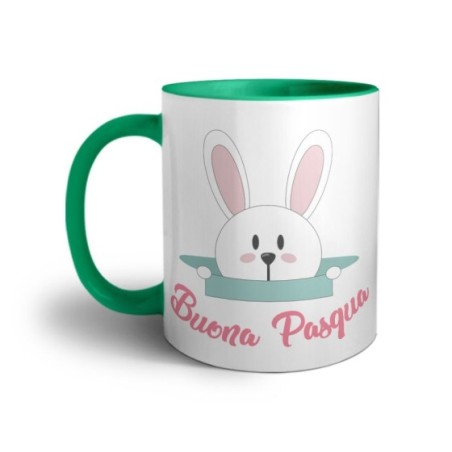 Tazza coniglietto che esce dalla buca buona pasqua Pasqua