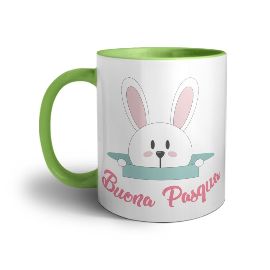 Tazza coniglietto che esce dalla buca buona pasqua Pasqua