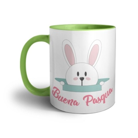 Tazza coniglietto che esce dalla buca buona pasqua Pasqua