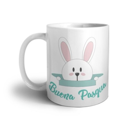 Tazza coniglietto che esce dalla buca buona pasqua Pasqua