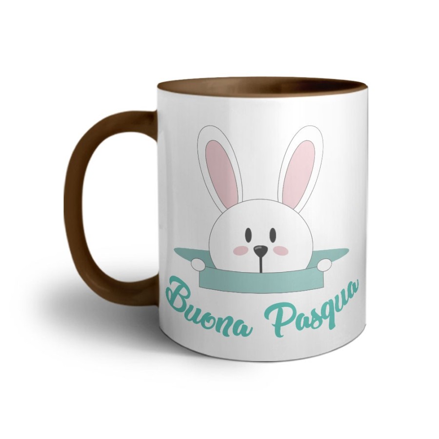 Tazza coniglietto che esce dalla buca buona pasqua Pasqua
