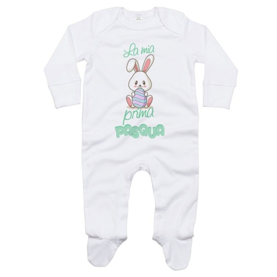 Tutina neonato personalizzabile con nome la mia prima pasqua coniglietto tenero Pasqua