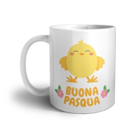Tazza personalizzabile con nome buona pasqua dal pulcino