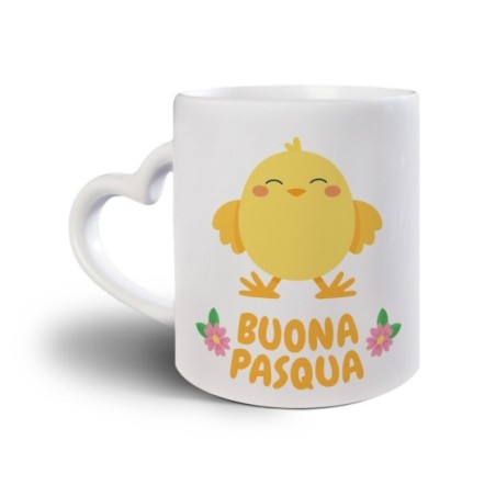 Tazza personalizzabile con nome buona pasqua dal pulcino Pasqua