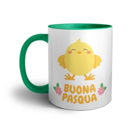 Tazza personalizzabile con nome buona pasqua dal pulcino Pasqua