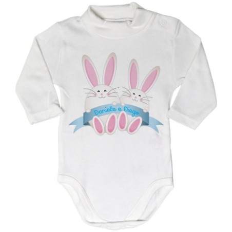 Body lupetto neonato personalizzabile con nomi...