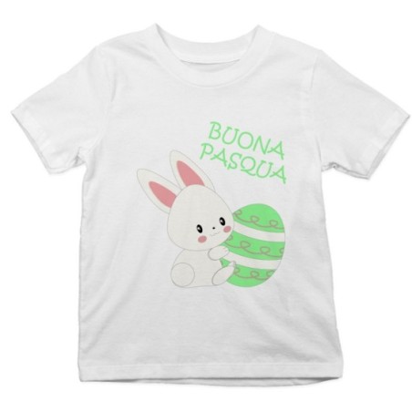 T-shirt bambino buona pasqua coniglietto carino