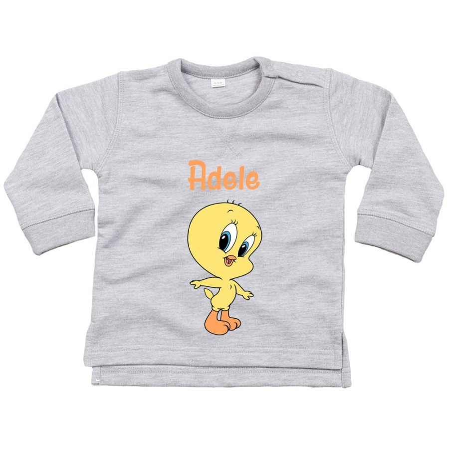 Felpa neonata personalizzata con nome baby titti Cartoon
