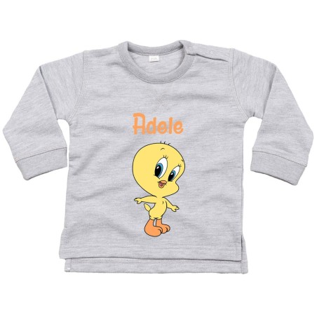 Felpa neonata personalizzata con nome baby titti