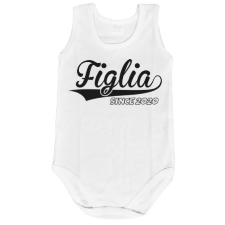 Body neonato personalizzato con anno figlio figlia since